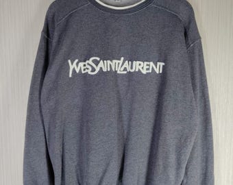 Vintage Yves Saint Laurent Sweatshirt Large 90's Ysl Italy