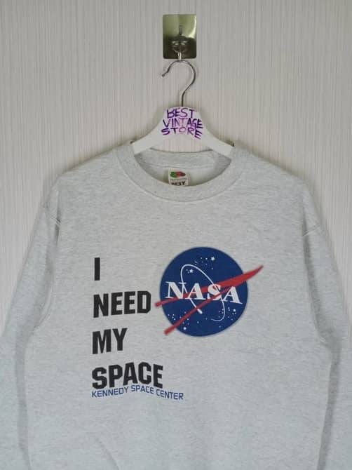 Rare!!! Vintage 90s NASA Kennedy Space Center Crewneck Sweatshirt Size ...