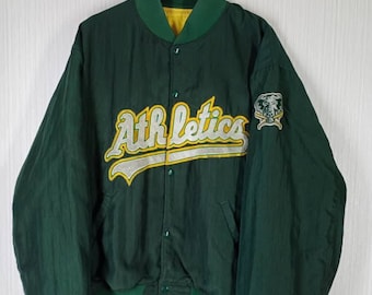 Vintage 90s Large Starter Oakland Athletics A's MLB Wool Varsity