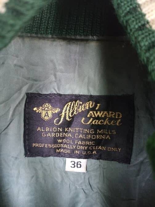 Vintage 80s Letterman Jacket: Albion Knitting Mills Varsity, Size