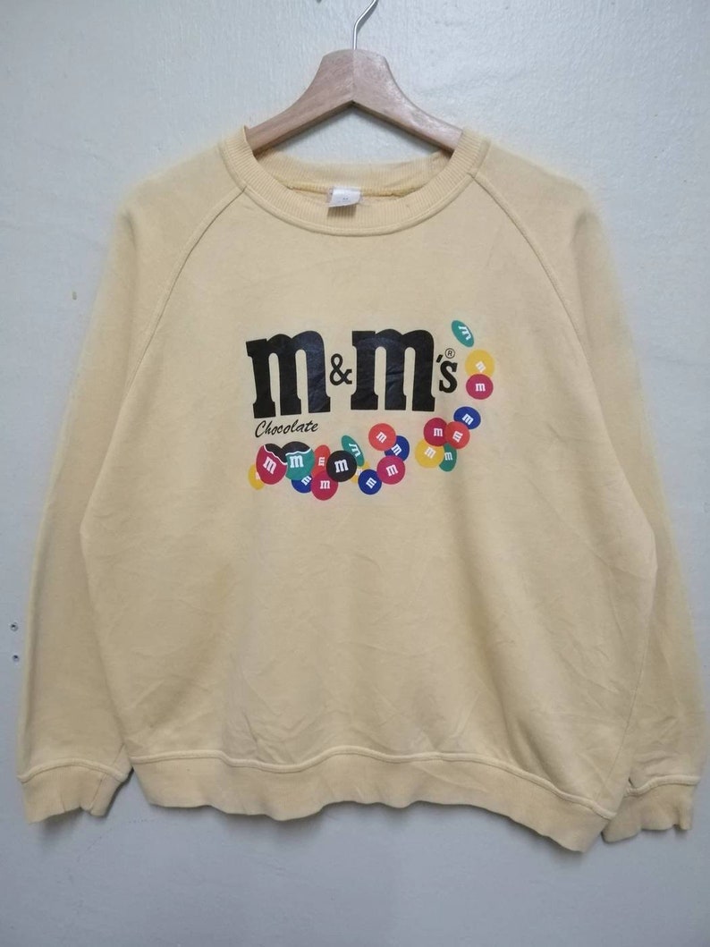 Vintage M/&M Chocolate Candies Big Logo Sweatshirt Size M