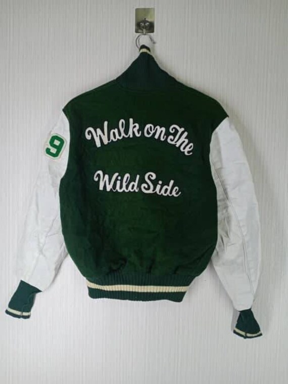 Vintage 80s Letterman Jacket: Albion Knitting Mills Varsity, Size