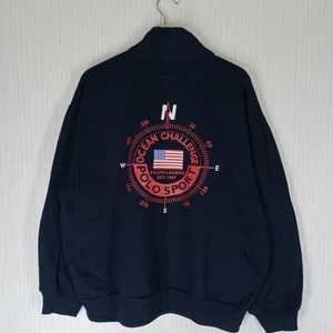 Vintage Polo Sport Ocean Challenge Half Zipper Sweatshirt/Polo Ralph Lauren Sweatshirt Size XL
