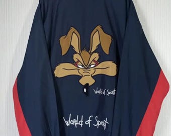 Vintage 90s Japanese Brand Purky Coyote Cartoon Warner Bros Full
