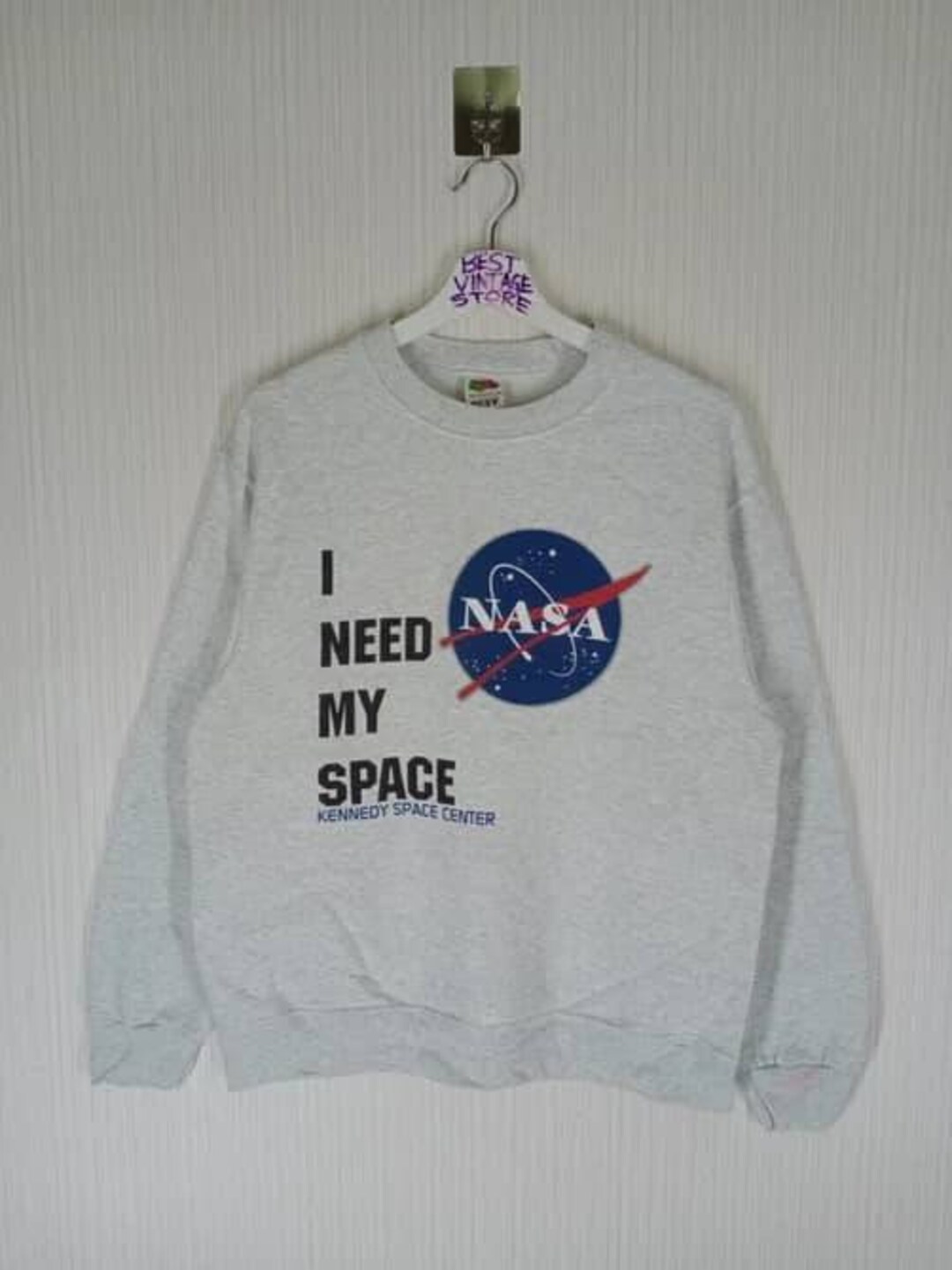 Rare!!! Vintage 90s NASA Kennedy Space Center Crewneck Sweatshirt Size ...
