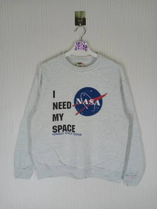 Rare!!! Vintage 90s NASA Kennedy Space Center Crewneck Sweatshirt Size ...