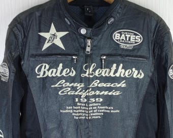 Rare!!! Vintage Custom Bates Leathers Long Beach California Biker