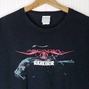 RARE !! Vintage Space Pirates Captain harlock Anime Manga Japanese Tshirt Size L