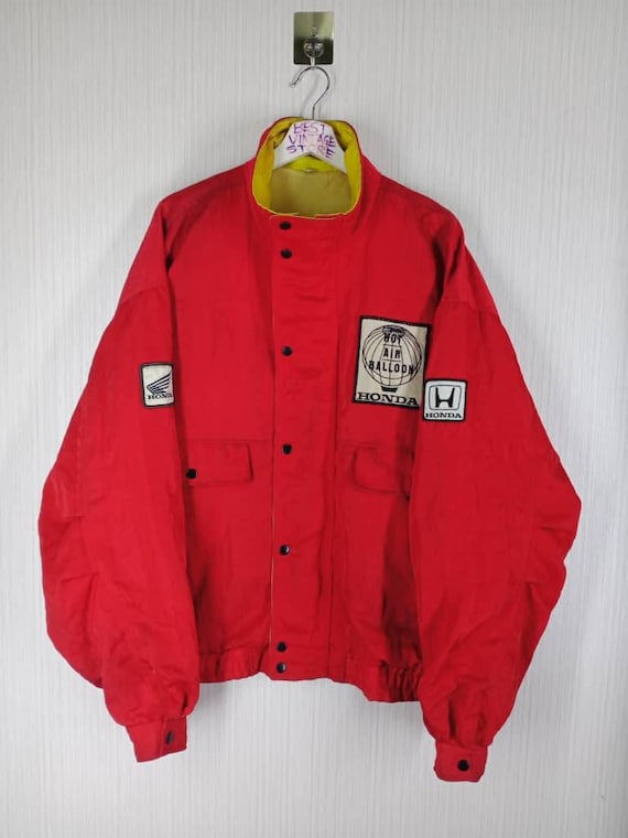 RARE!!! Vintage 90s Honda Racing Team Hot Air Ballon Bomber Jacket - Main Image