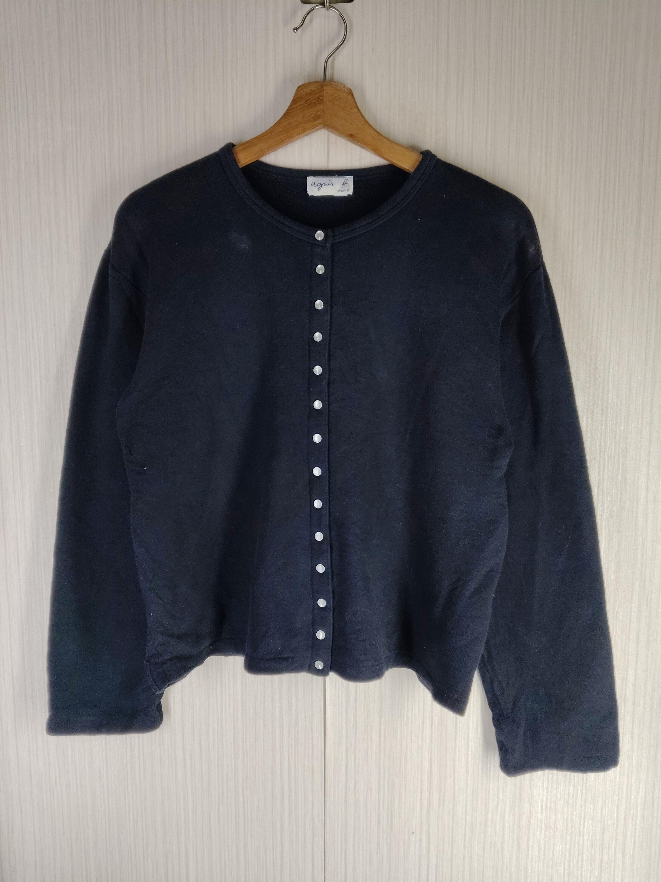 Rare!!! Vintage Agnes B. Homme Paris Snap Button Cardigan Size