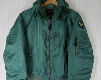 Vintage 90's Alpha Industries MA-1 Flight Jacket USS Midway CV-41