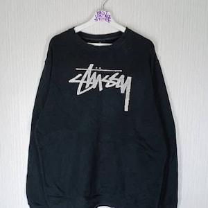 Rare!!! Vintage Stussy Big Logo Sweatshirt Size XL