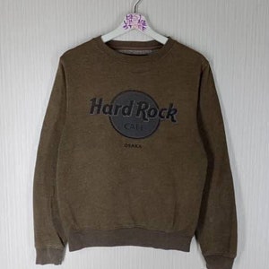 Vintage Hard Rock Cafe Osaka Embroidered Big Logo Sweatshirt Size M