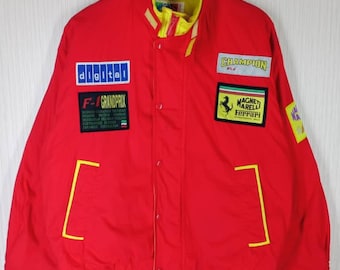 SELTEN!!! Vintage Magneti Marelli Ferrari F1 GrandPrix Bomber Jacke Größe M