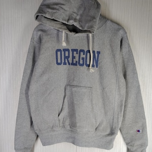 Rare!!! Vintage 90s OREGON University Champion Reverse Weave Worm Up Hoodie Sweatshirt Size XL OREGON University Champion Reverse Weave