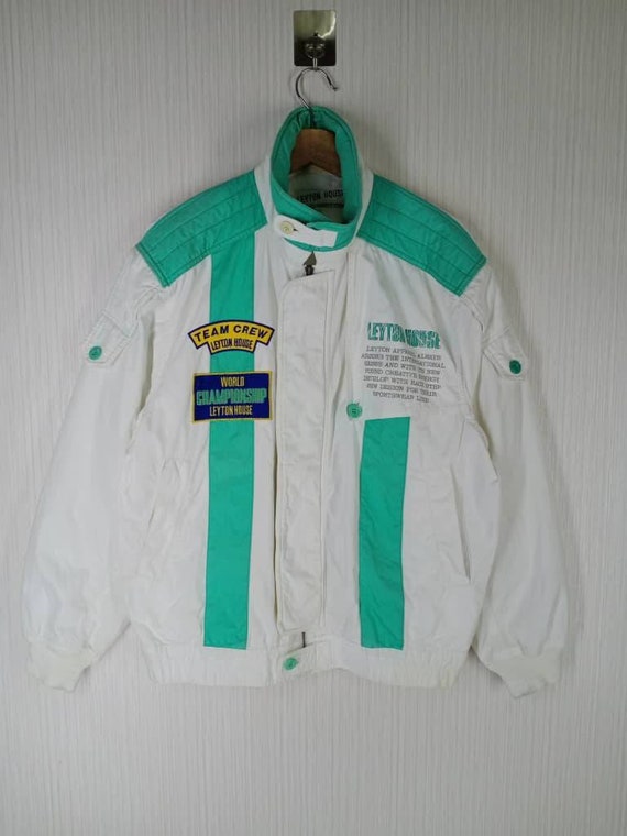 【LEYTON HOUSE】 美品 レーシングジャケット コットン Mサイズ RARE!!! Vintage 90s Leyton House Racing Team Jacket Size L - Etsy