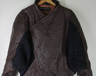 ZELDZAAM!!! Vintage jaren 90 Marc Buchanan Pelle Pelle leren jas mooi design maat L