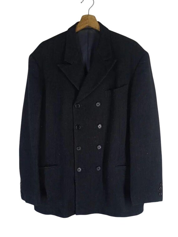 ジャケット・アウター 80-90s Yohji Yamamoto double jacket / S Rare!!! Vintage Yohji Yamamoto Y's for Men Double Breated Blazer