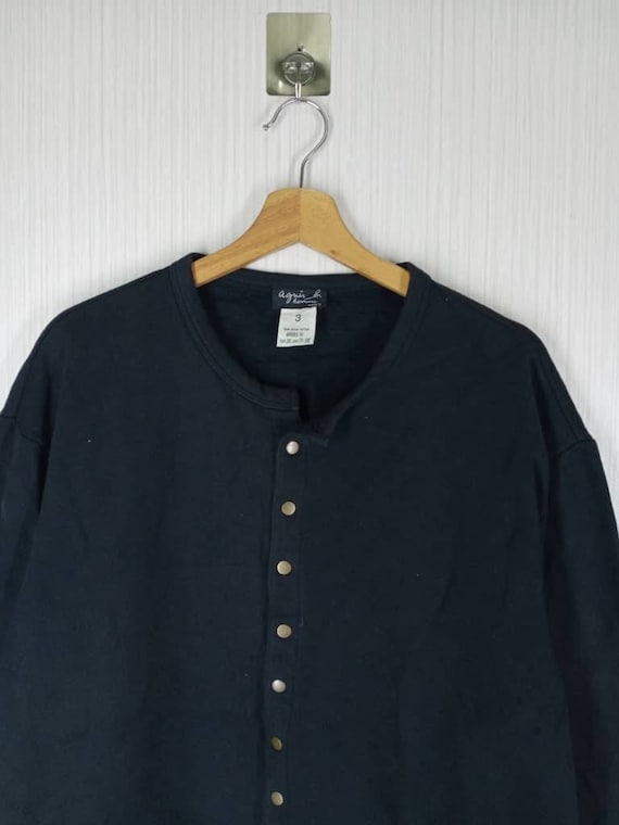 Rare!!! Vintage Agnes B. Homme Paris Designer Button up Cardigan