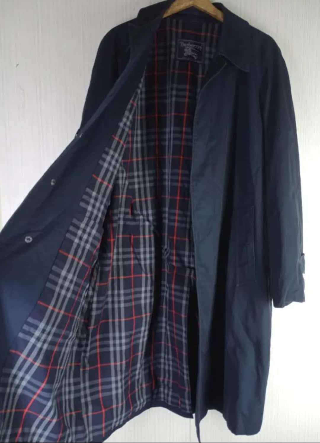 Rare Vintage Burberrys Nova Check Trench Coat Jacket Made in