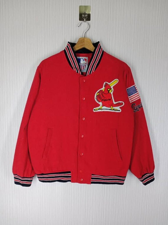 Rare Vintage 90s MLB St.Louis Cardinals Wool Varsity Jacket Size M