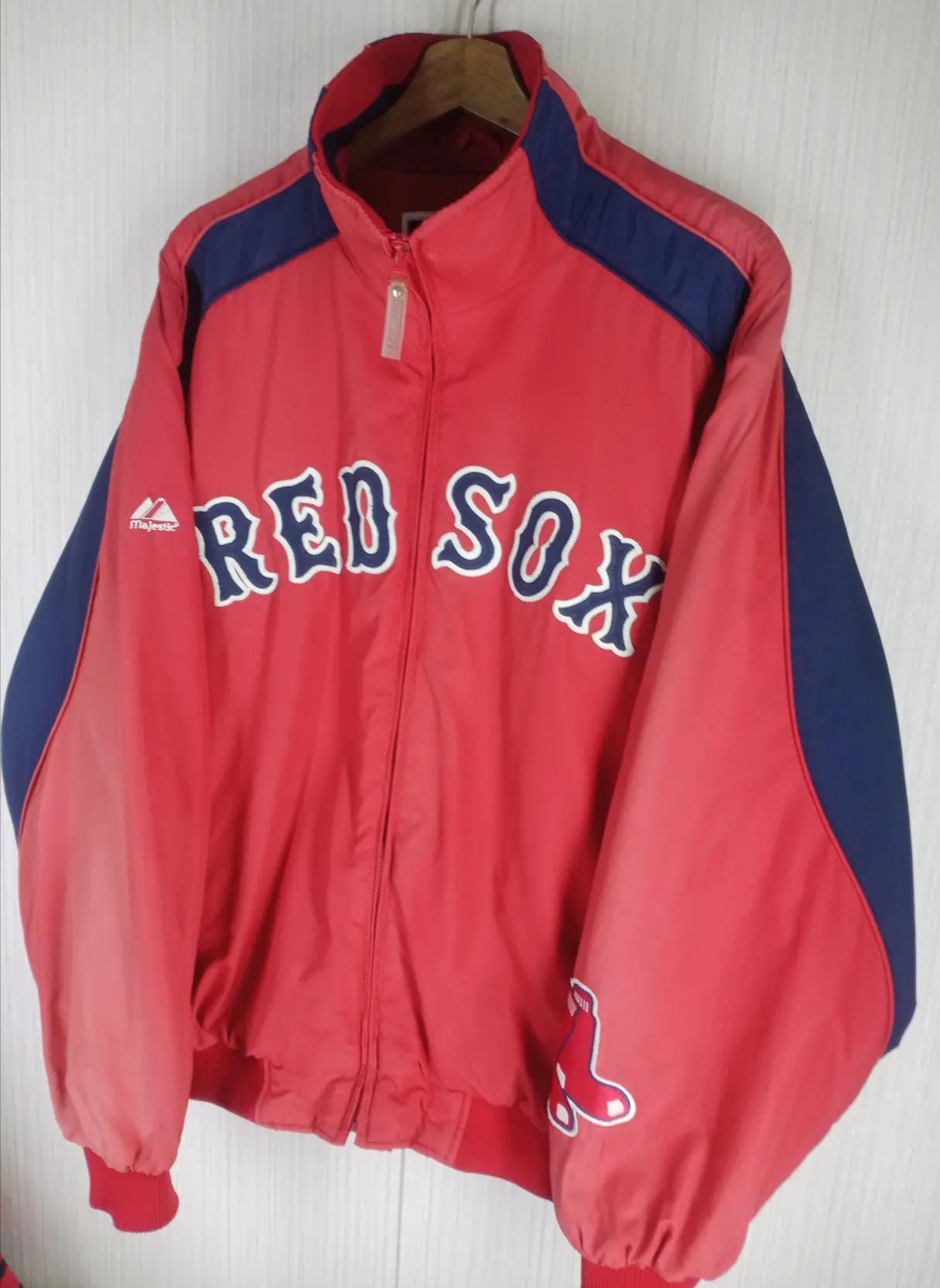 Veste Bomber Thermique Majestic Boston Red Sox - Taille XL - Rouge Et Blanc - Homme