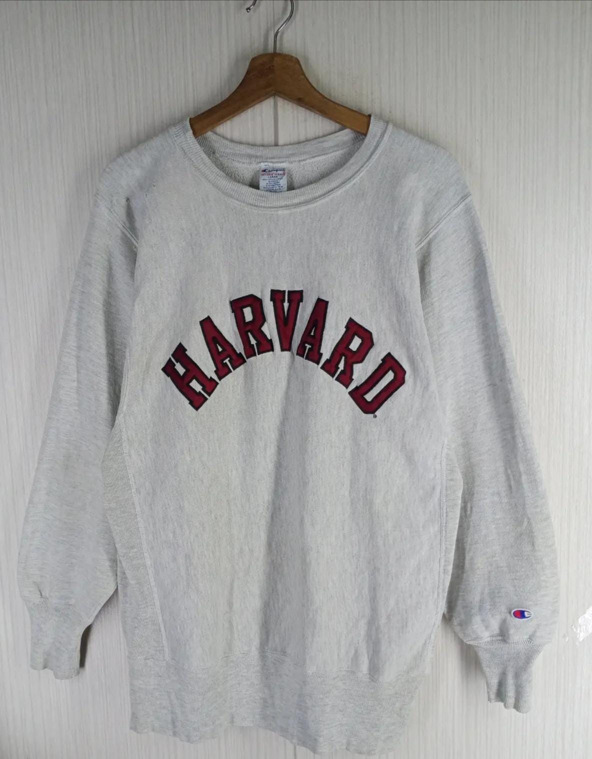 Very Rare!!! Vintage 80s Champion Reverse Weave HARVARD Crewneck
