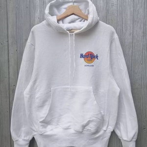 Rare!!! Vintage 90s Hard Rock Cafe Kowloon Hoodie Sweatshirt Size like M