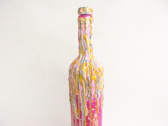 Dekoflasche Hand Painted, new
