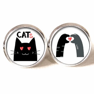 Ohrstecker ••• Cats Katze Haustier Liebe •••