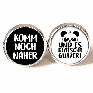 Ohrstecker ••• Panda Einhorn  ••• komm noch näher und es klatscht Glitzer