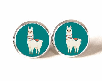 Stud earrings ••• llama ••• alpaca