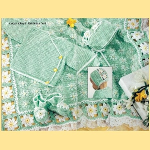 RETIREMENT SALE *** Vintage Knitting and Crochet Pattern Baby Layette Christening Gown Dress Matinee Jacket Coat Bonnet Booties Shawl Afghan