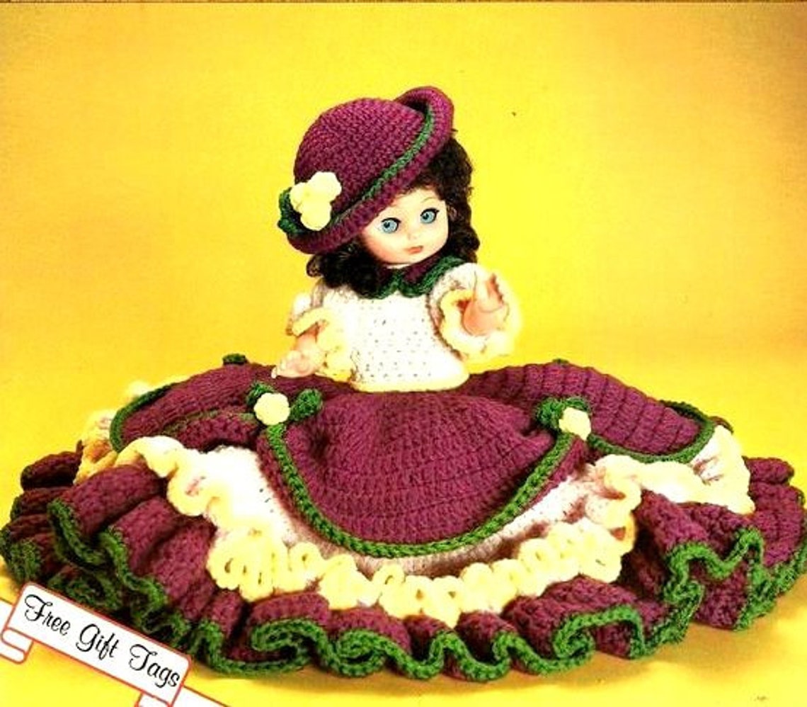 Vintage Crochet Pattern Bed Dolls Abbey Eva Sarah Rachel Doll Etsy