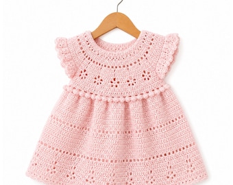 Vintage Crochet Pattern PDF Download Baby Girls Cinderella Summer Dress and Shoes Party Dress Bridesmaid Flower Girl 3ply 18-21ins