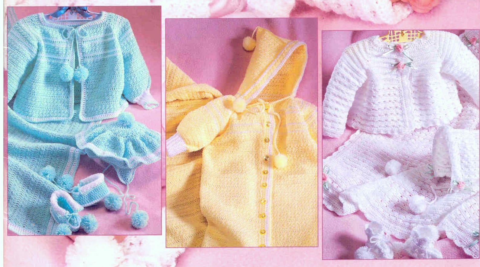 Vintage Crochet Pattern Baby Layette 3 Designs Jacket Etsy UK