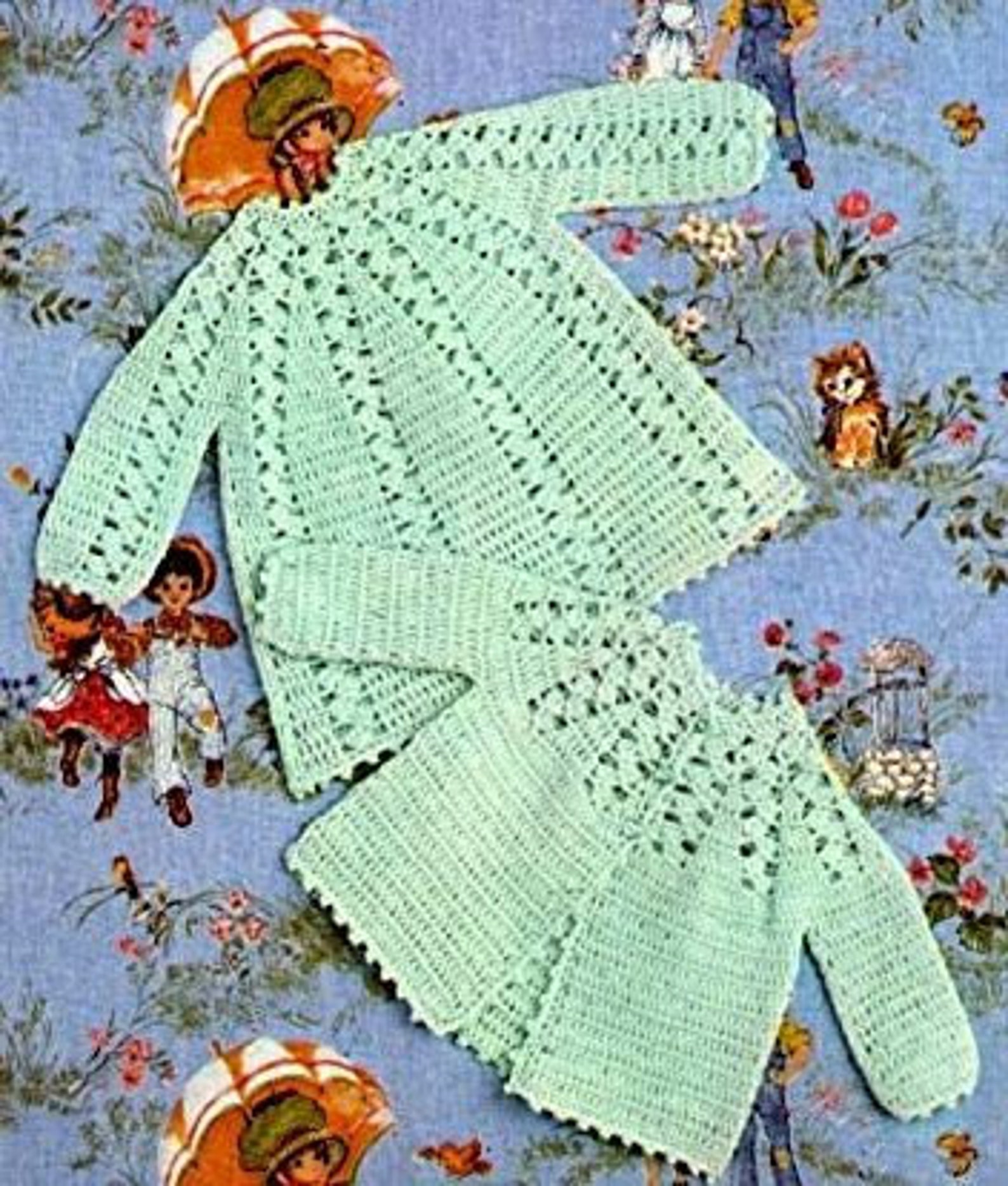 Vintage Crochet Pattern Baby Matinee Jacket and Angel Top Etsy