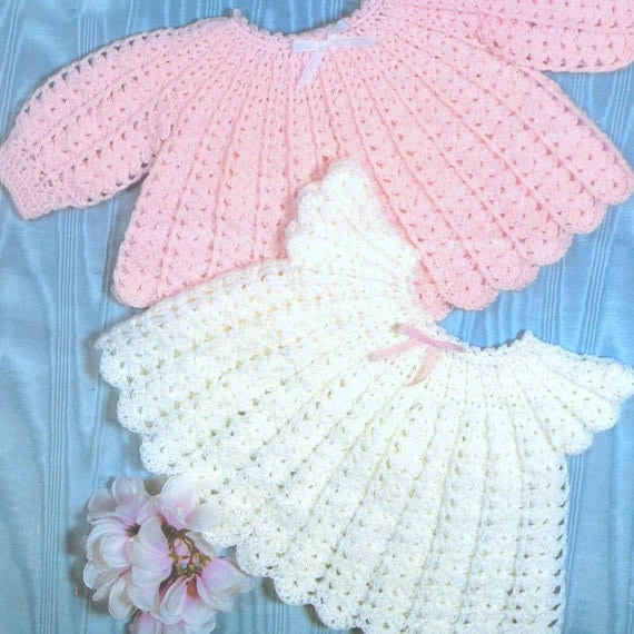 RETIREMENT SALE Vintage Crochet Pattern PDF Baby Angel Top Coat Jacket Lace Dress Lace 4ply 18 and 19 Inch Chest Newborn to 6 Months Etsy Australia