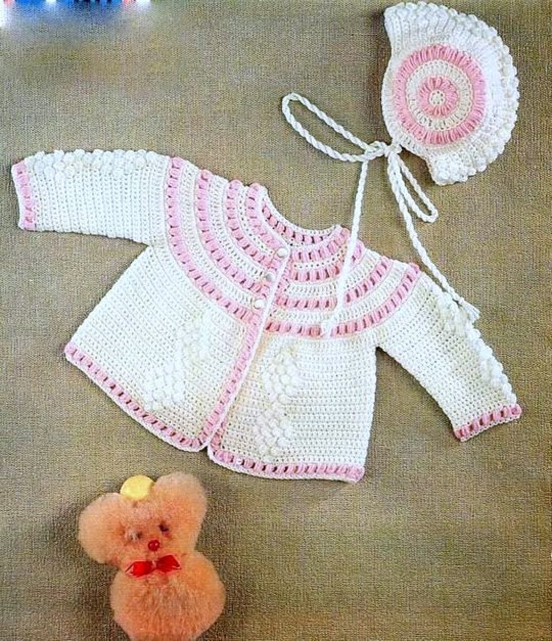 Vintage Crochet Pattern Baby Matinee Jacket and Etsy