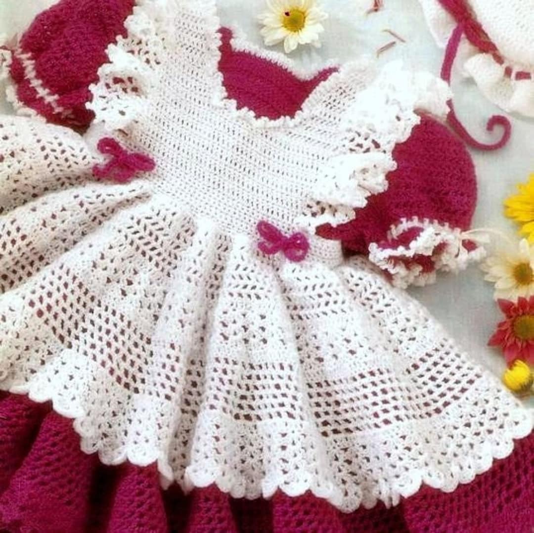 RETIREMENT SALE *** Vintage Crochet Pattern 4 Crochet Dress