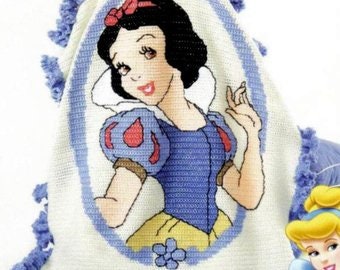 RETIREMENT SALE *** Vintage Crochet and Cross Stitch Pattern  Princess Afghan Cinderella Snow White Sleeping Beauty  Blanket Bedspread Throw
