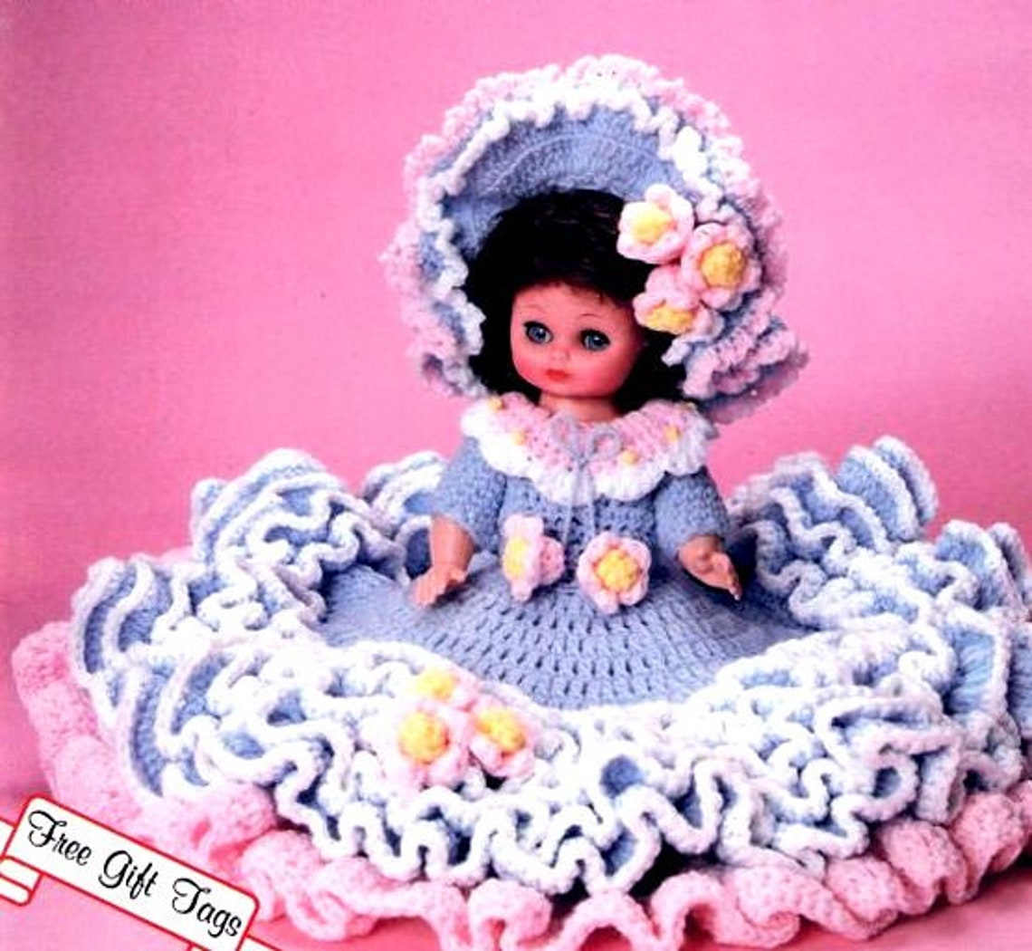 Vintage Crochet Pattern Bed Dolls Abbey Eva Sarah Rachel Doll Etsy