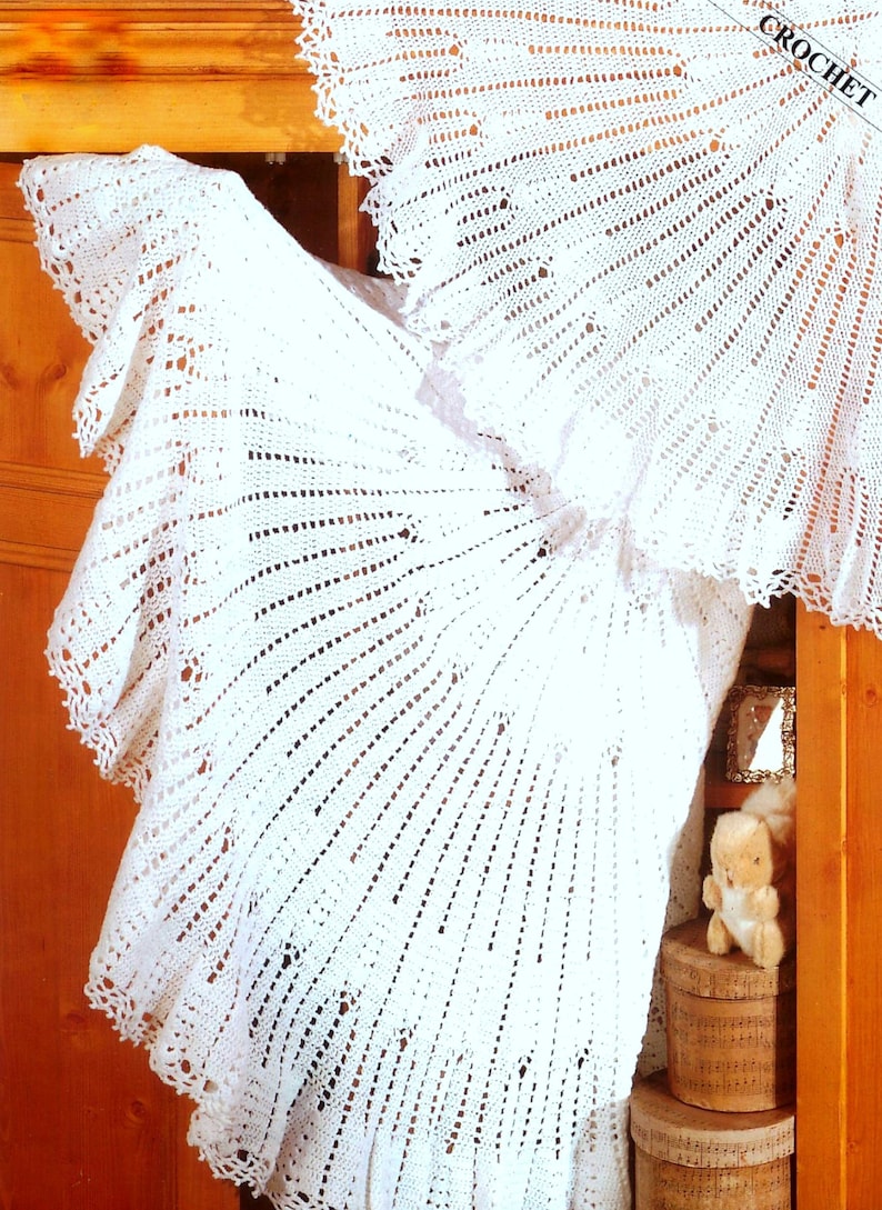 Vintage Crochet Pattern Baby Circular Christening Shawl 2ply Etsy vintage-crochet-pattern-baby-circular-christening-shawl-2ply-etsy