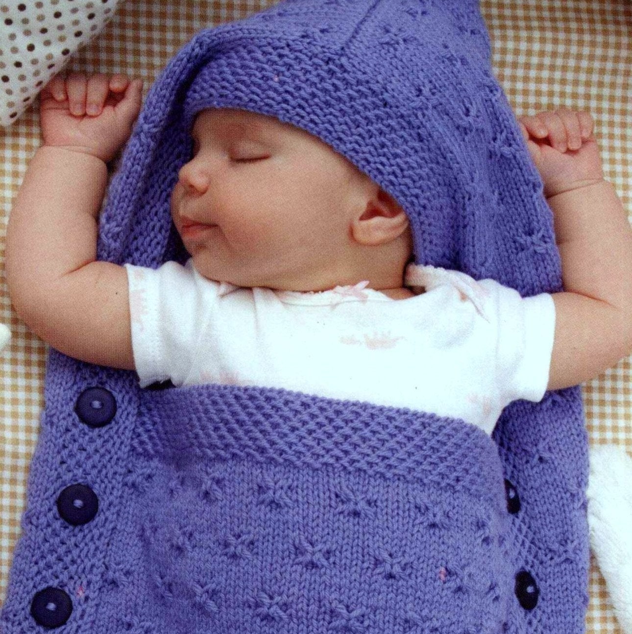 Vintage Knitting Pattern PDF Baby Sleeping Bag Cocoon Sleep Sack ...