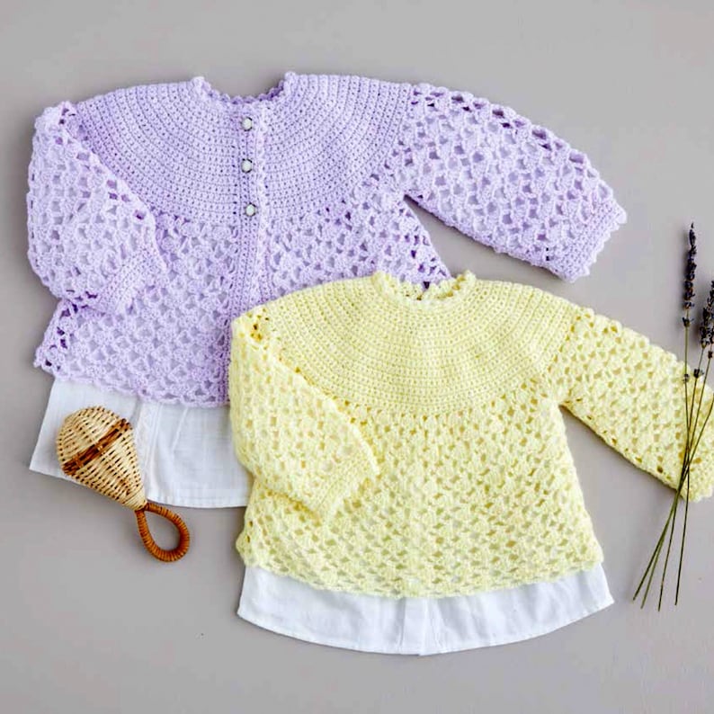 Vintage Crochet Pattern Baby Matinee Jacket and Angel Top Etsy