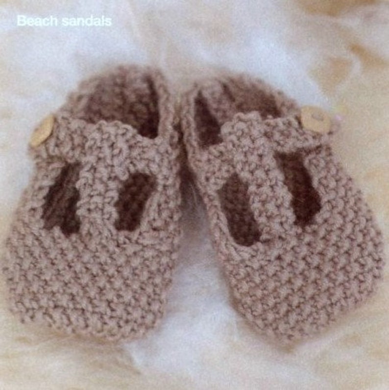 Vintage Knitting Pattern Baby Mary Jane Shoes Beach Sandals Etsy
