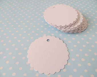 100 gift tags 3.7 cm - white
