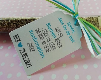 35x label tags for baptism, communion, wedding, confirmation etc.