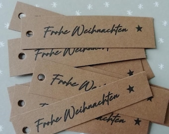 30er-Set Weihnachtsanhänger - Geschenkanhänger - Weihnachtsgeschenk - Frohe Weihnachten - Papieranhänger