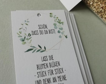 50 Geschenkanhänger Schön, dass du da bist Etiketten Anhänger Gastgeschenk Taufe Hochzeit Kommunion Konfirmation